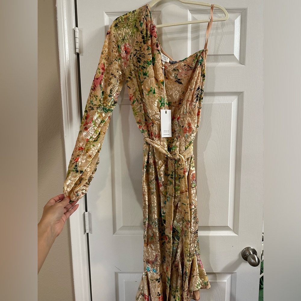 Revolve dress, HEMANT AND NANDITA Veena Dress in Nude Size S. Belt is damaged - Picture 5 of 14